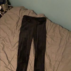 Black velvety feeling joggers